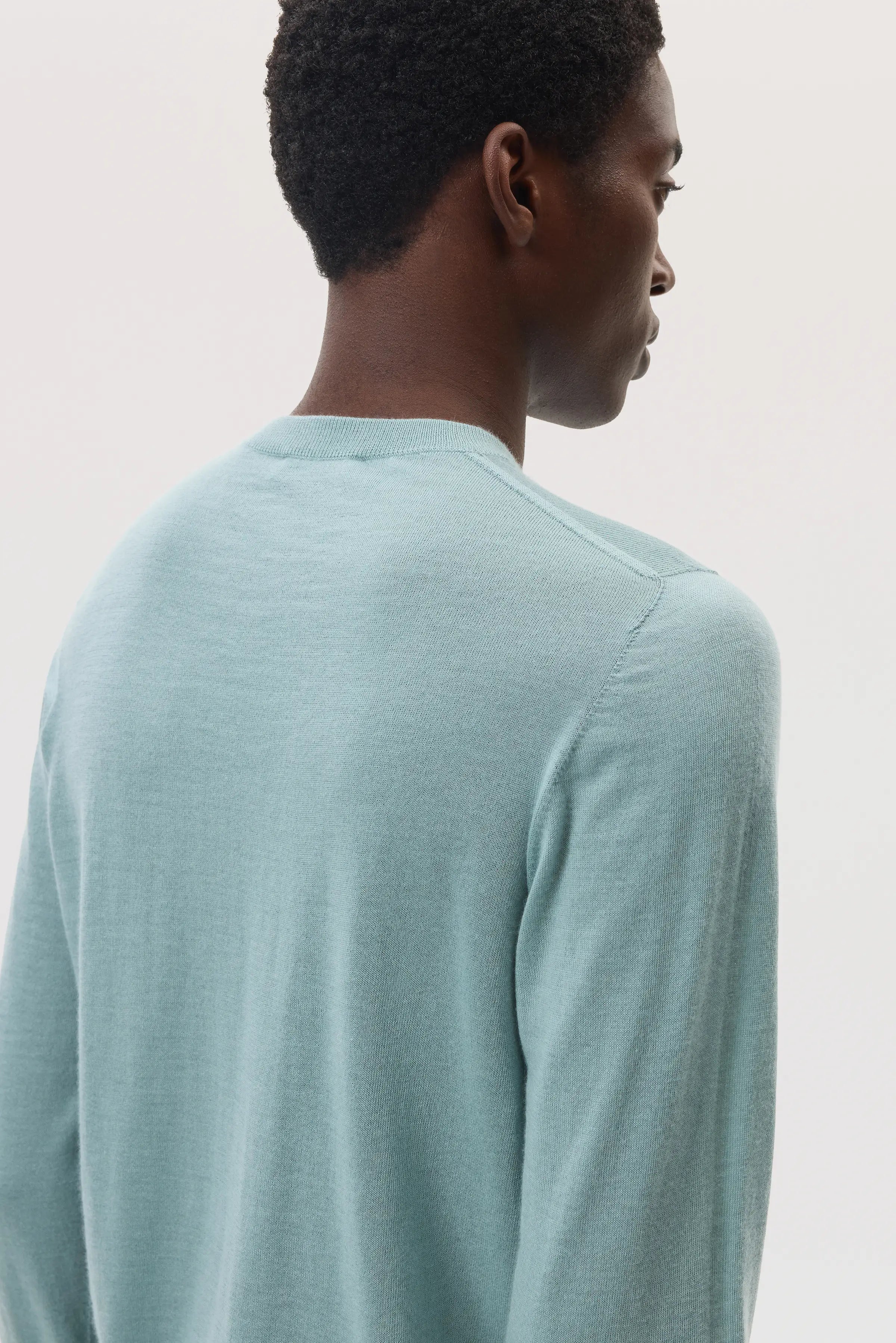 Superfine Cashmere Light Green Round Neck Jumper