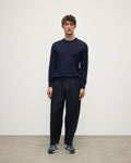 Superfine Cashmere Dark Navy Round Neck Jumper