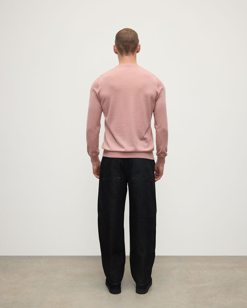 Superfine Cashmere Pink Round Neck Jumper