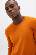 Superfine Cashmere Orange Round Neck Jumper