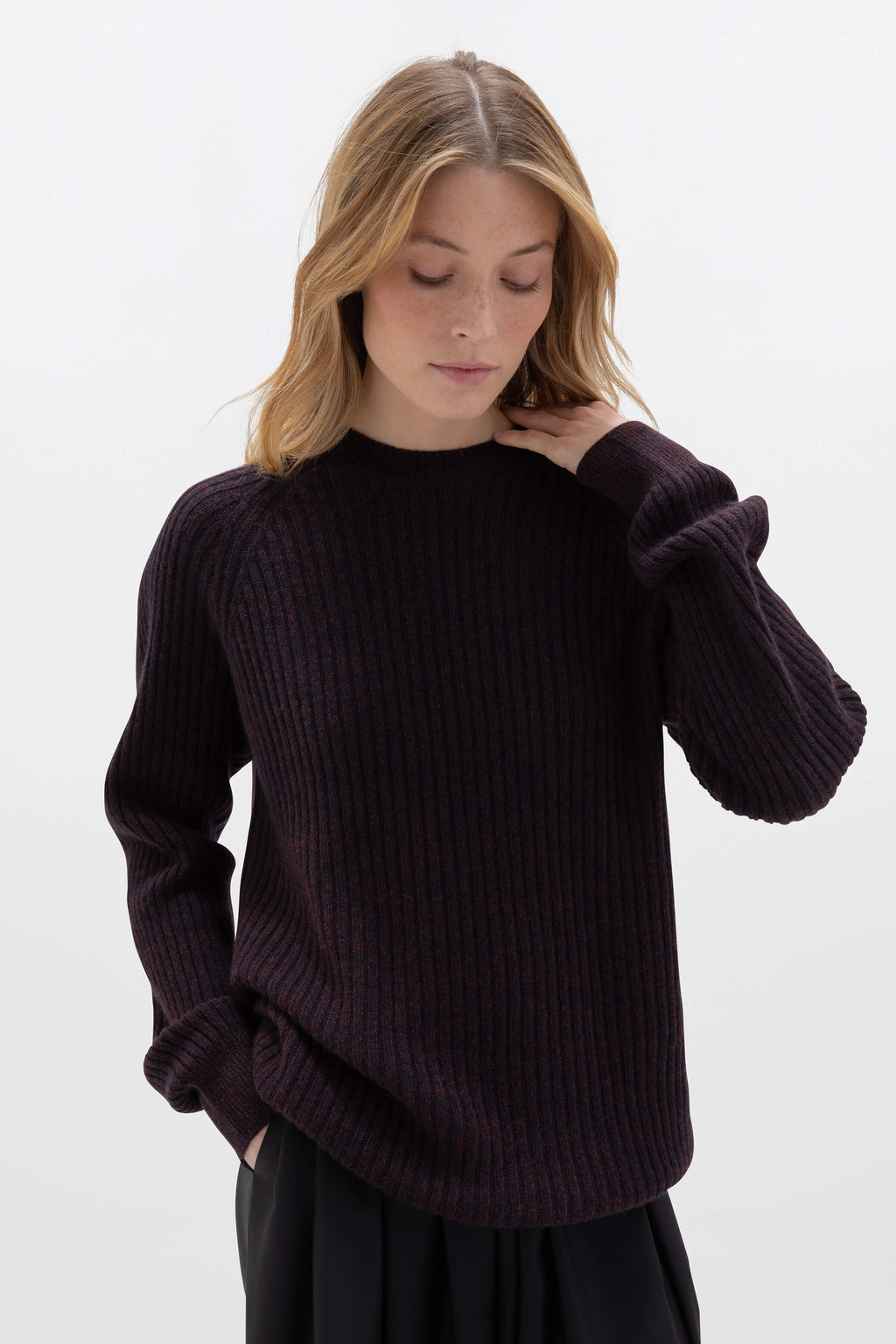 Cashmere Dark Brown Marl Jumper