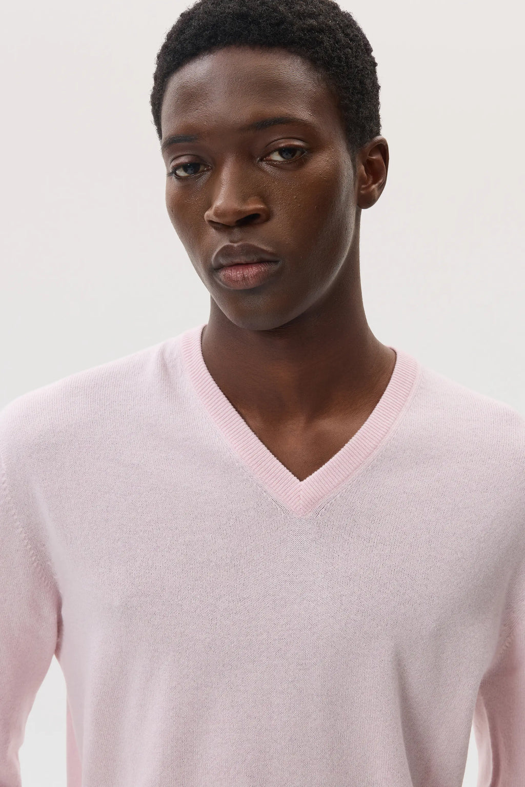 Classic Cashmere Pink V Neck Jumper