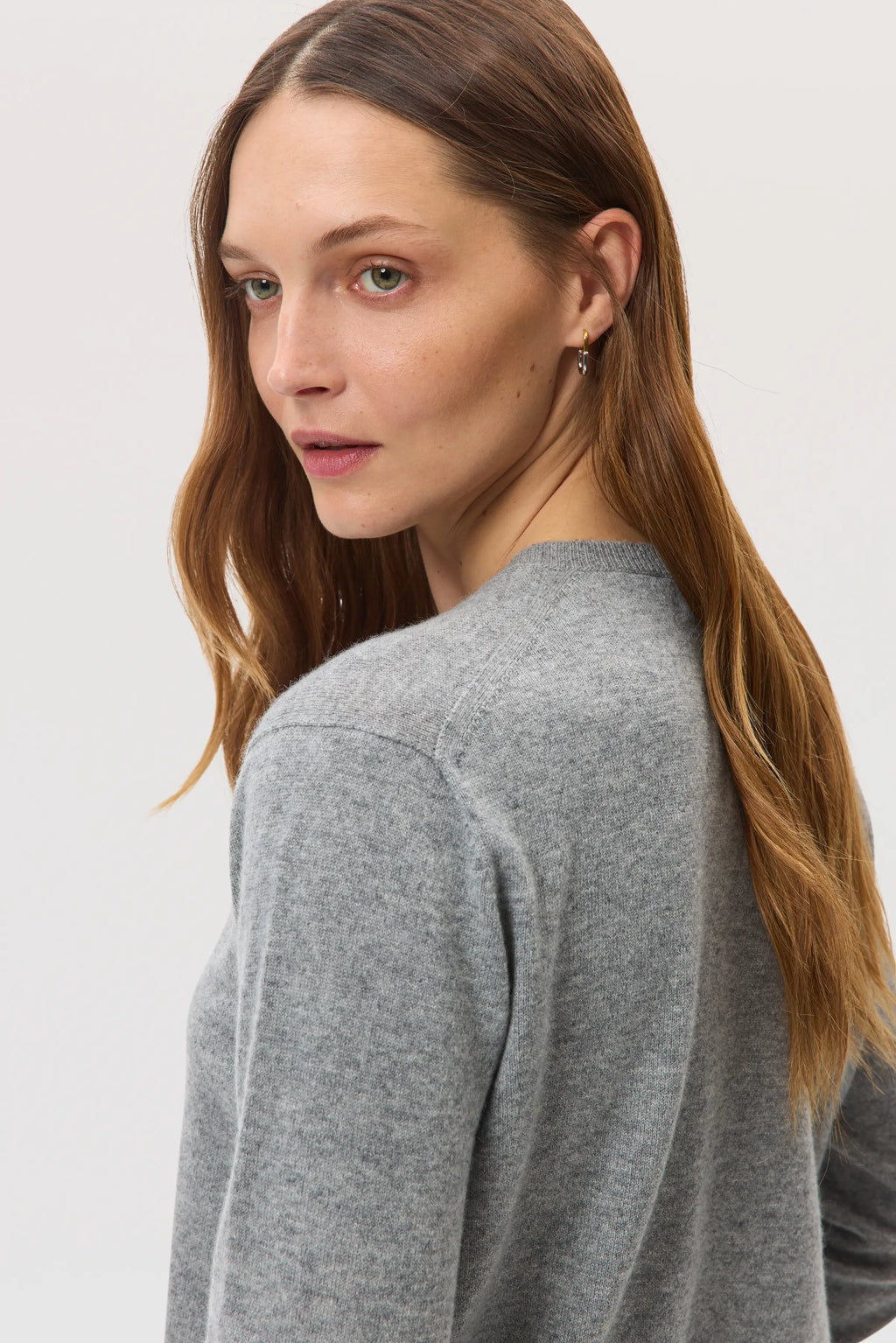 Classic Grey Cashmere Cardigan