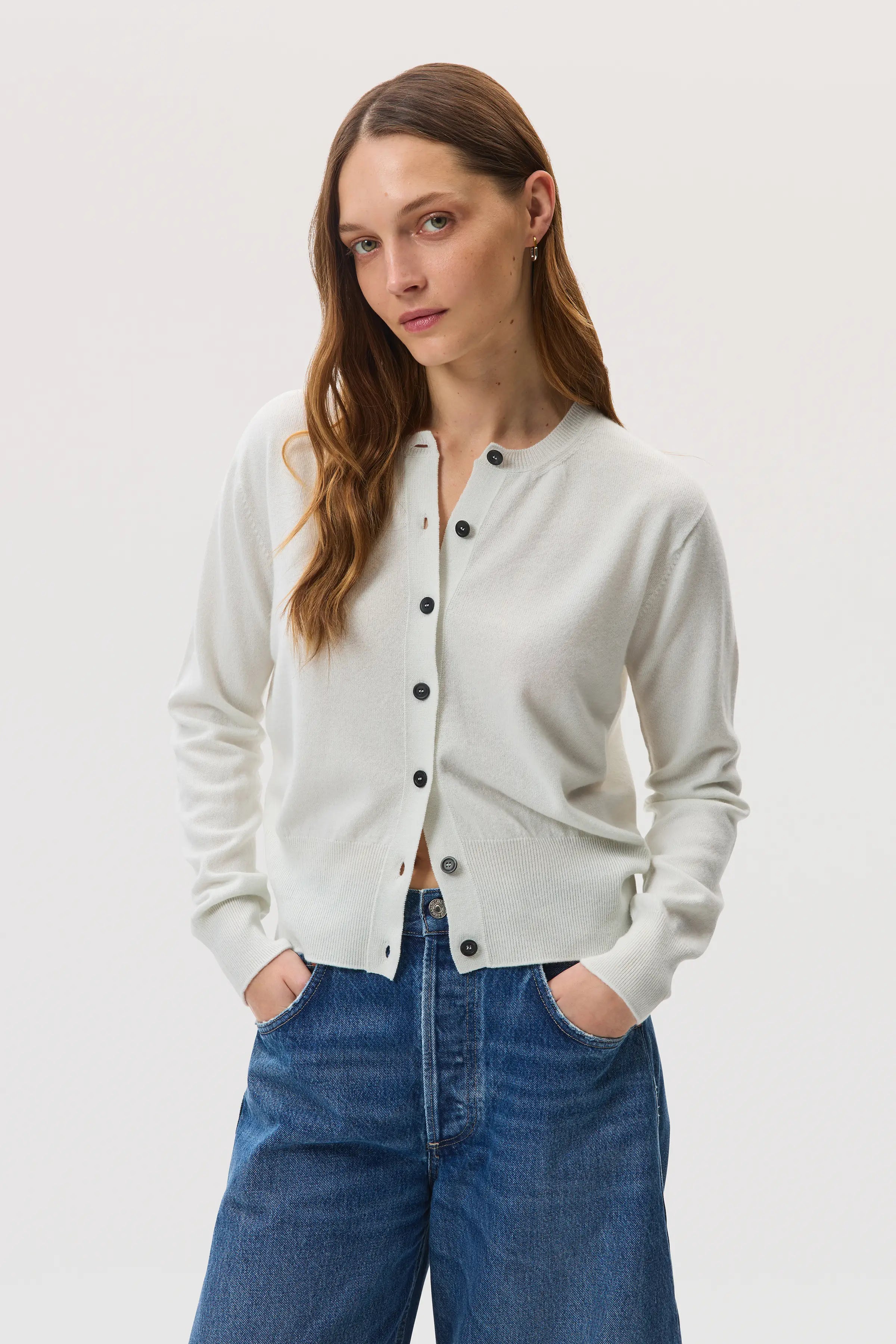 White Cashmere Cardigan