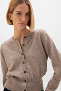 Classic Light Brown Cashmere Cardigan