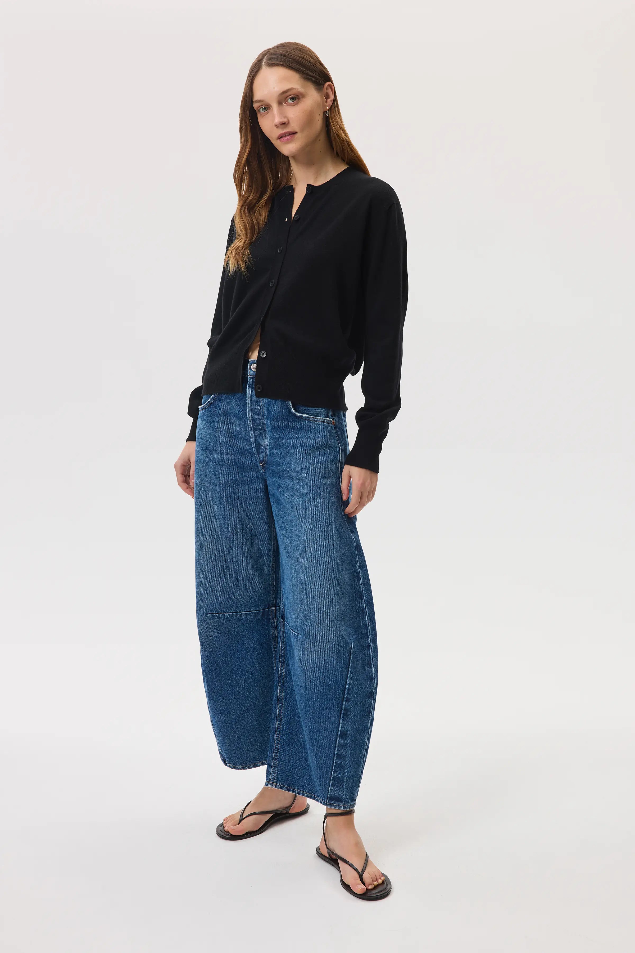 Classic Black Cashmere Cardigan
