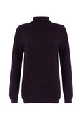 Cashmere Marl Roll Neck Dark Brown Jumper