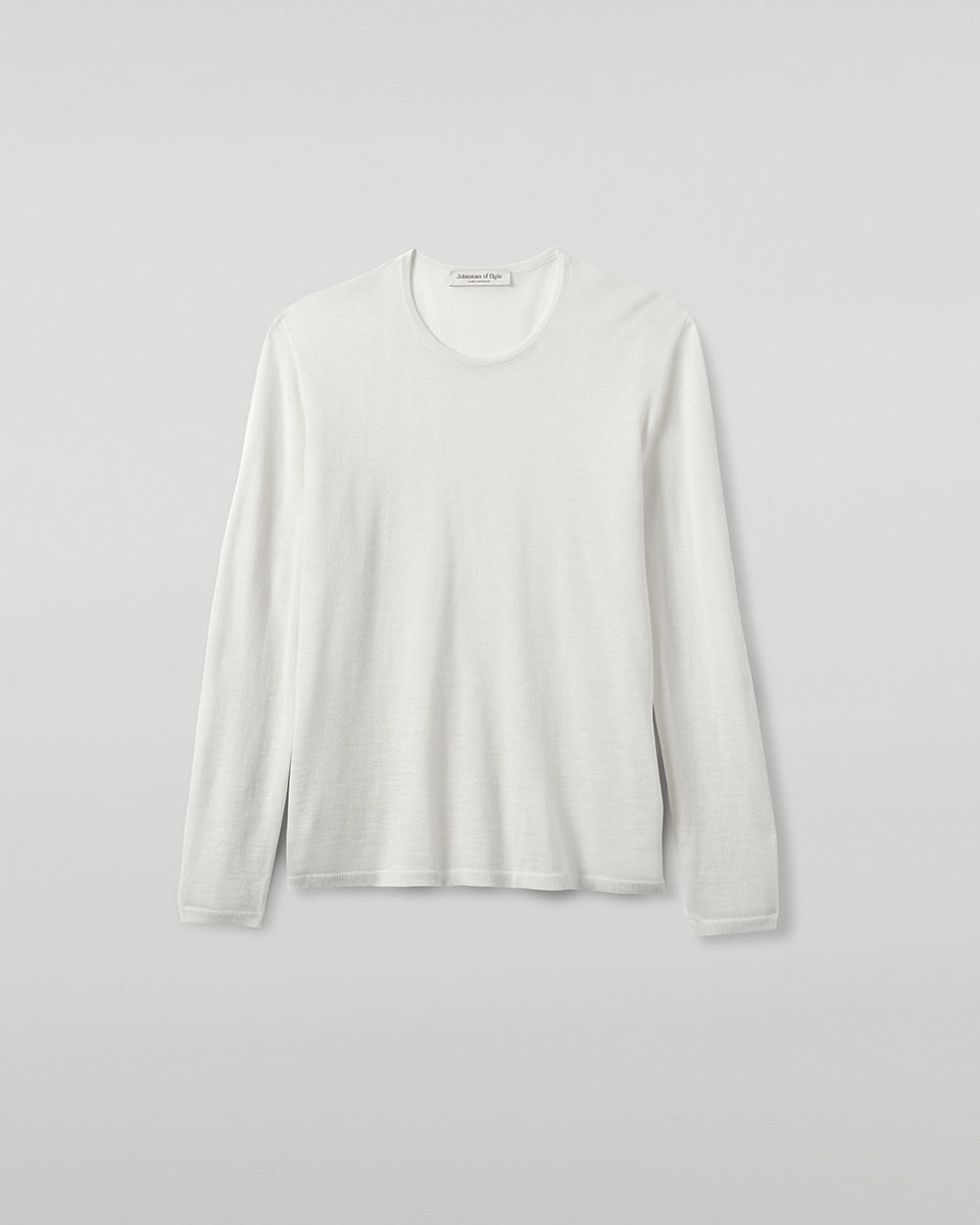 Superfine Cashmere White Jumper