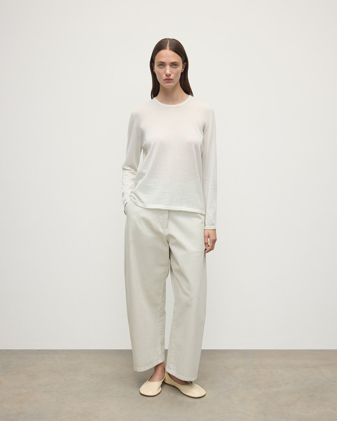 Superfine Cashmere White Jumper