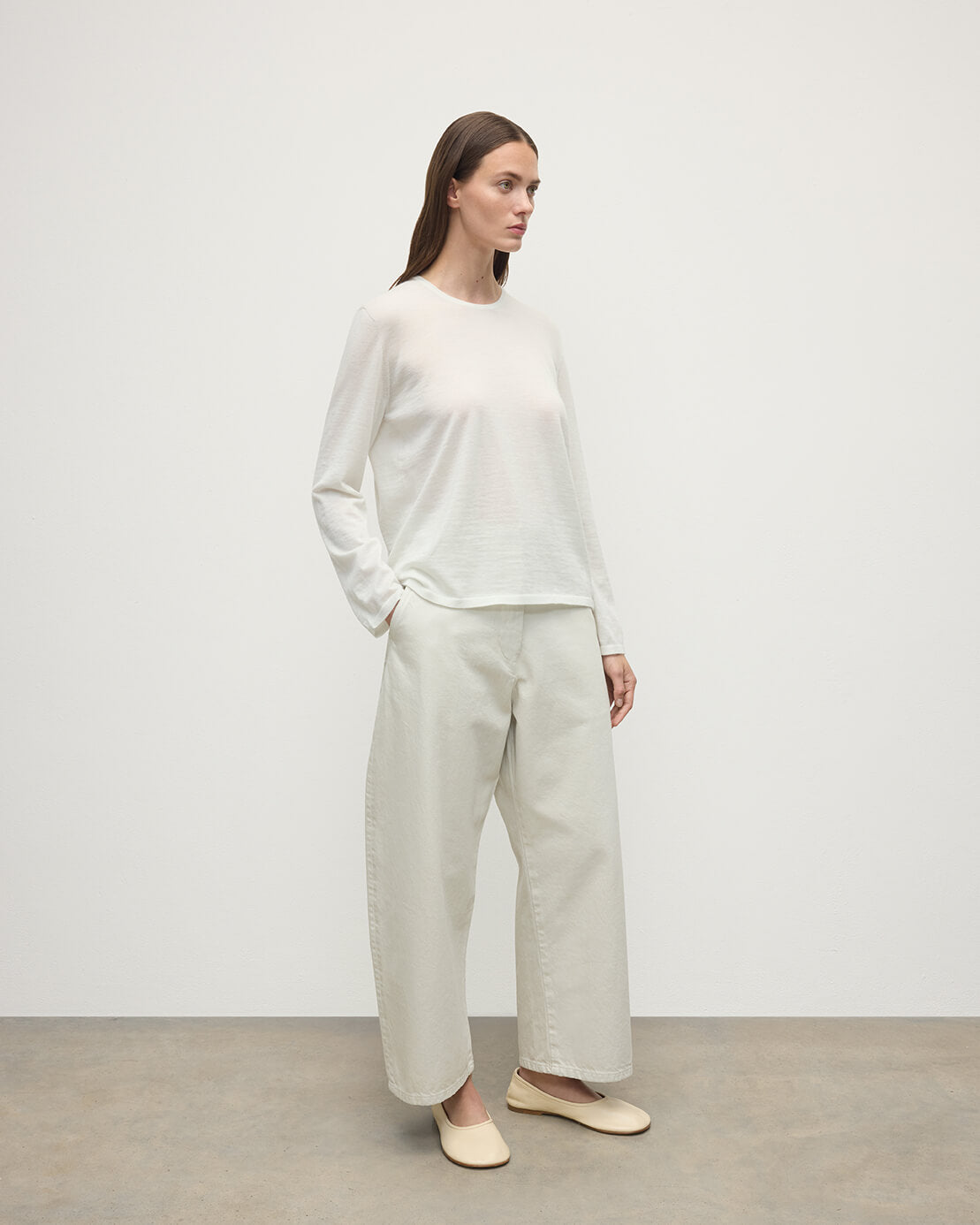 Superfine Cashmere White Jumper