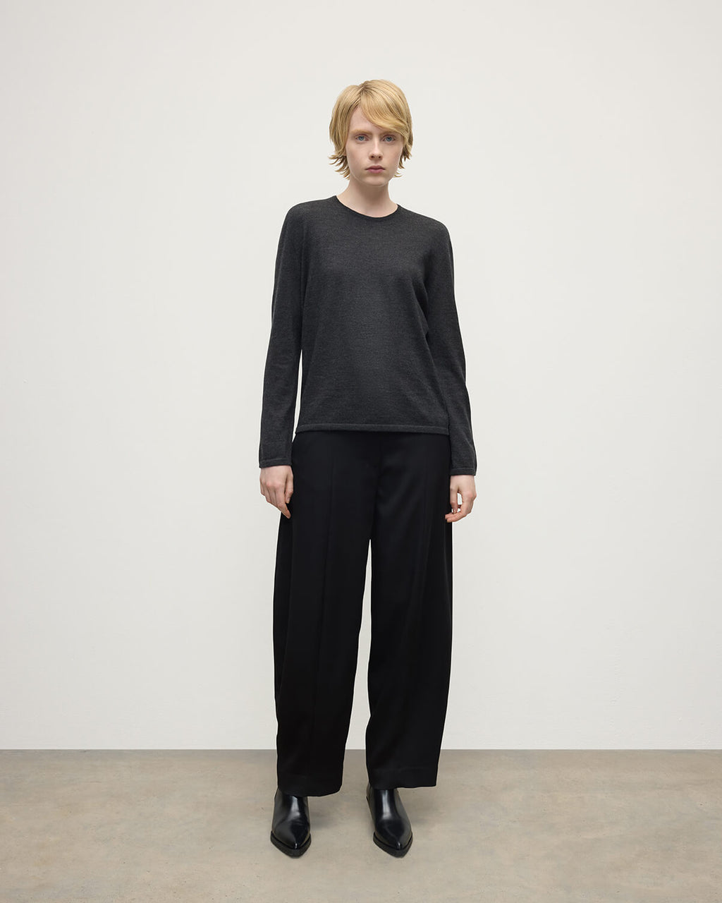 Superfine Cashmere Charcoal Jumper
