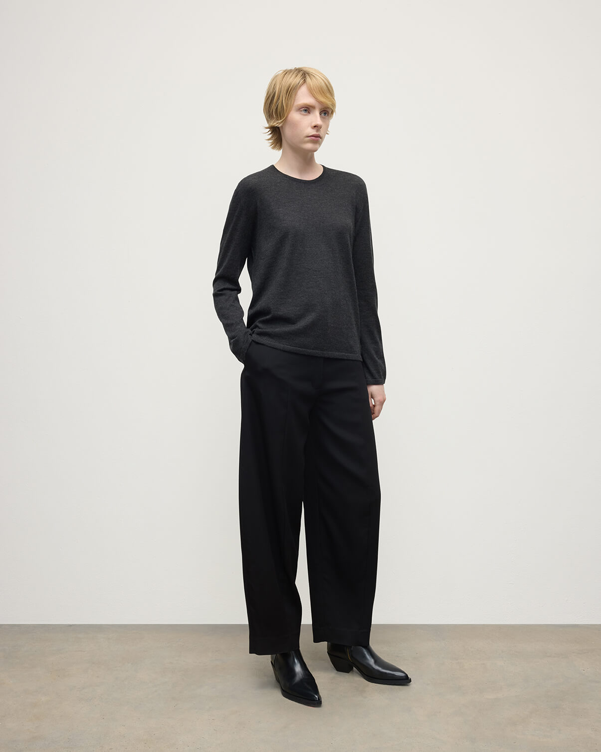 Superfine Cashmere Charcoal Jumper