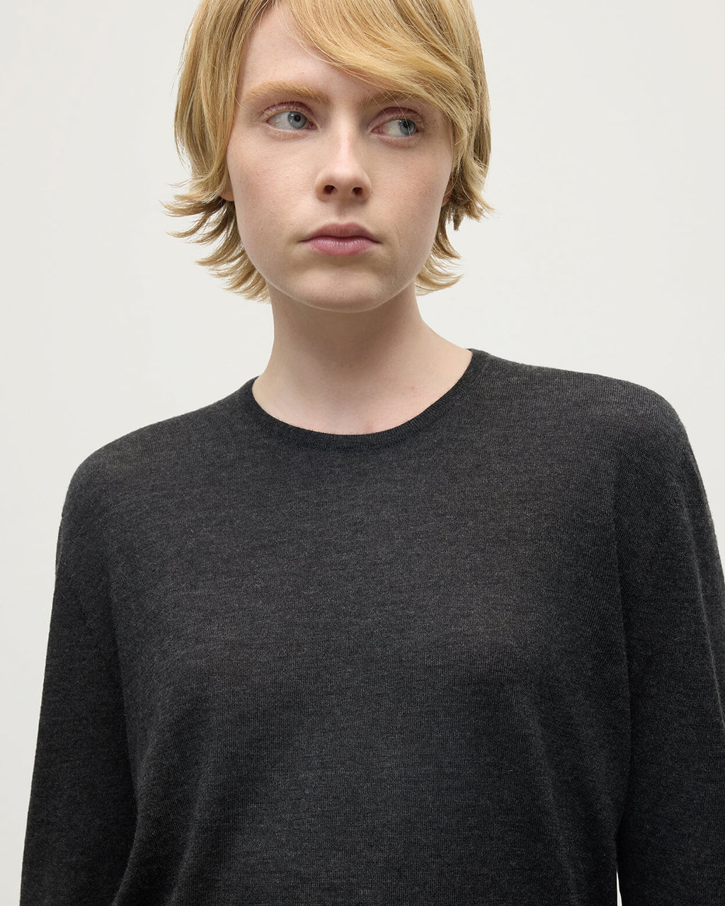 Superfine Cashmere Charcoal Jumper