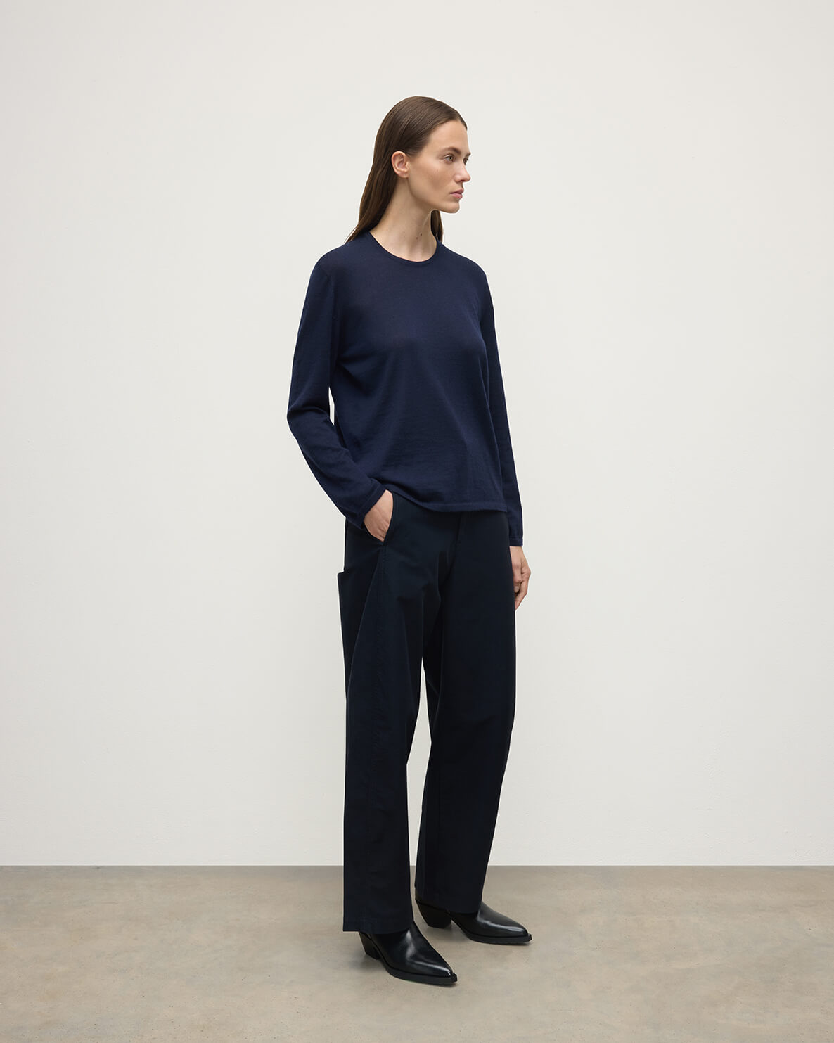 Superfine Cashmere Dark Navy Jumper