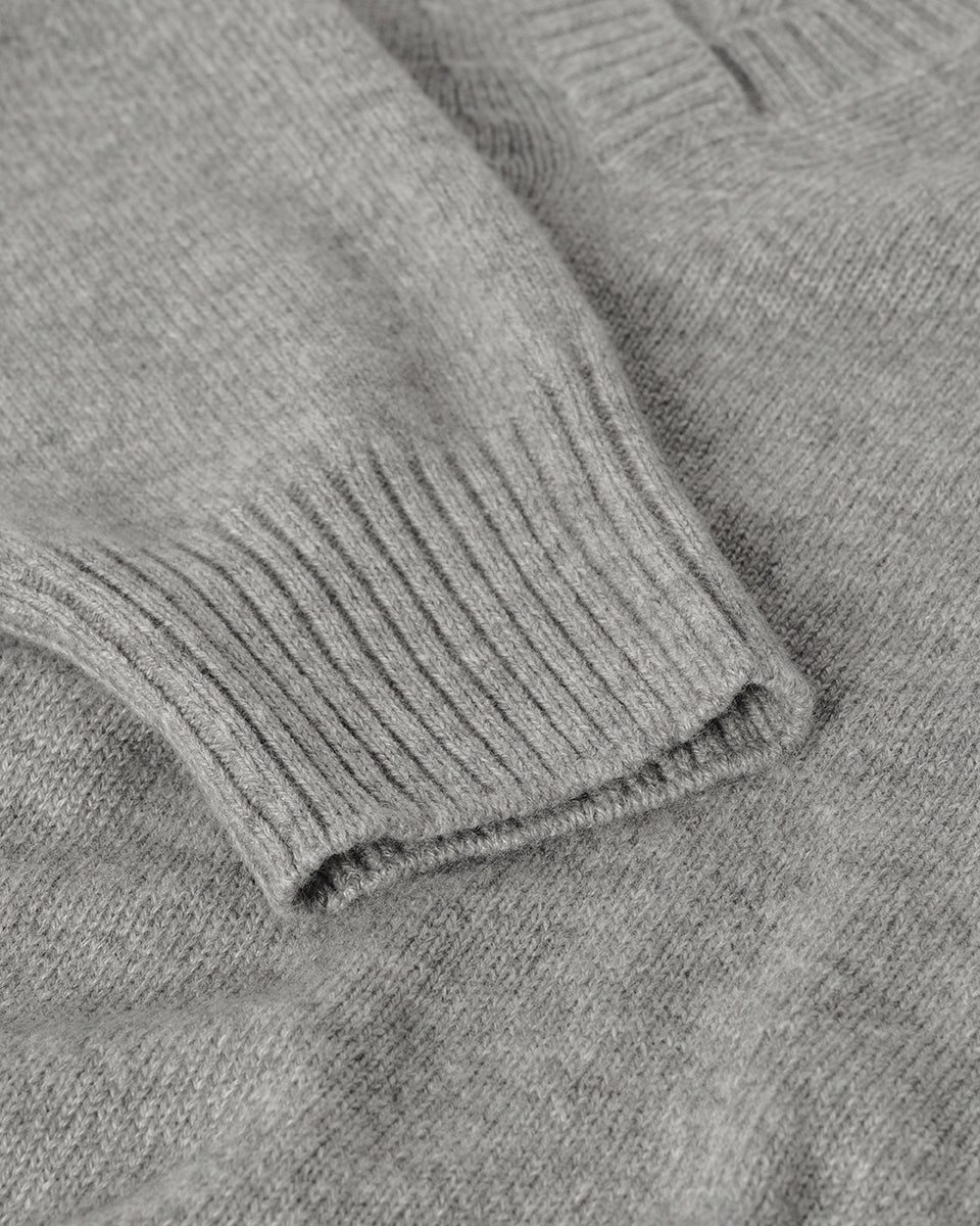 Relaxed Fit Gauzy Light Grey Cashmere Jumper
