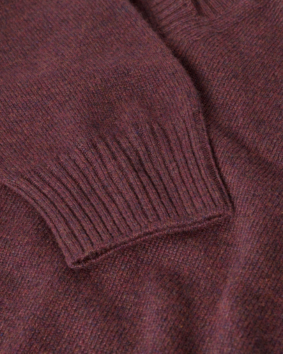 Gauzy Cashmere Purple V Neck Jumper