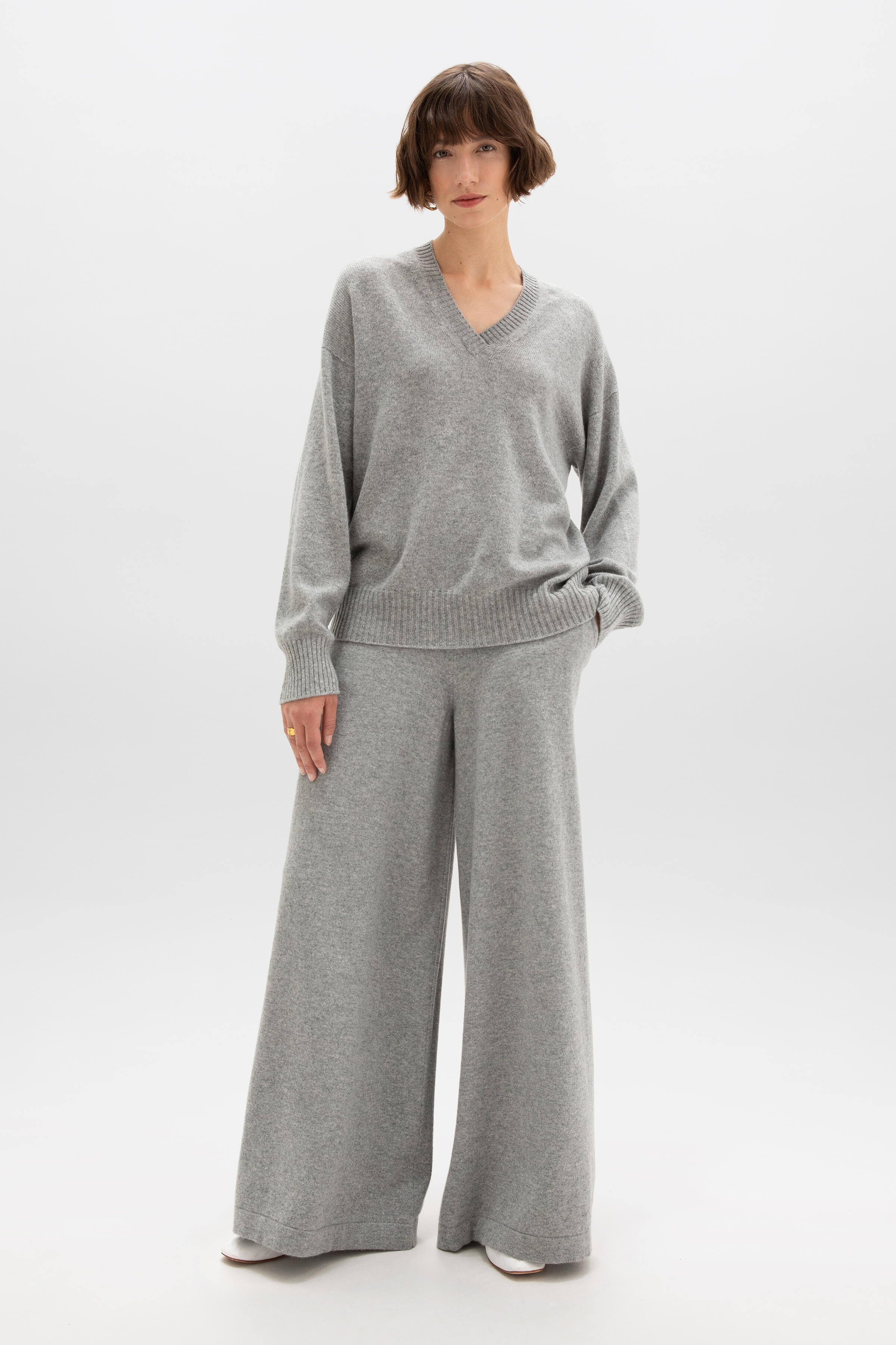 Light Grey Cashmere Trousers