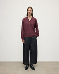 Gauzy Cashmere Purple V Neck Jumper