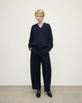 Gauzy Cashmere Dark Navy V Neck Jumper