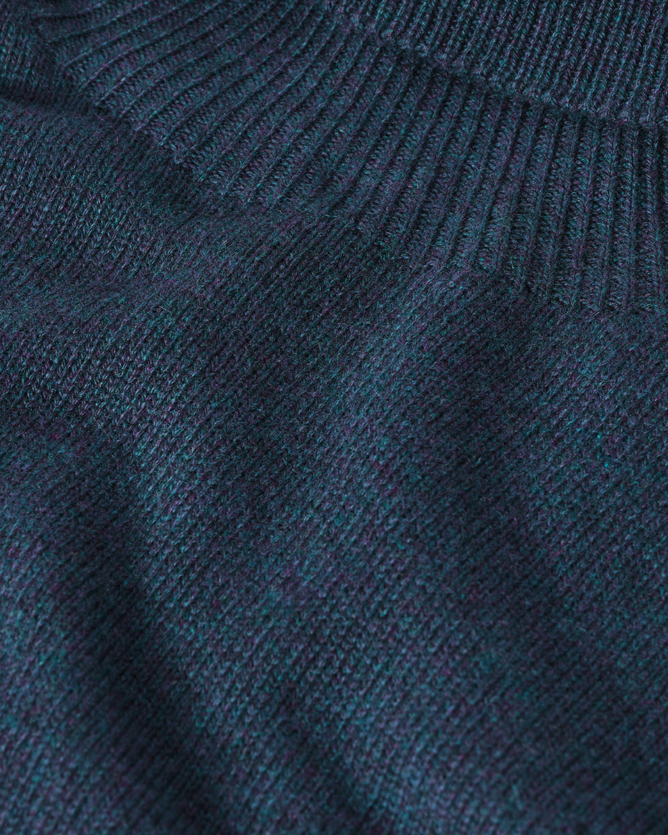Gauzy Cashmere Navy Roll Neck Jumper
