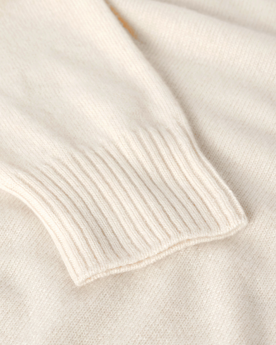 Gauzy Cashmere Cream Roll Neck Jumper