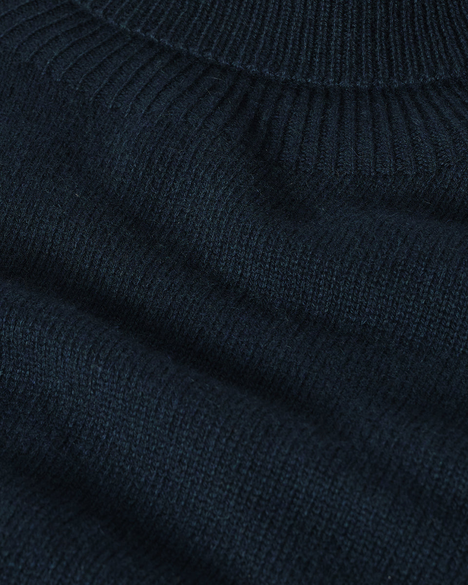Gauzy Cashmere Dark Green Roll Neck Jumper