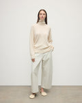 Gauzy Cashmere Cream Roll Neck Jumper