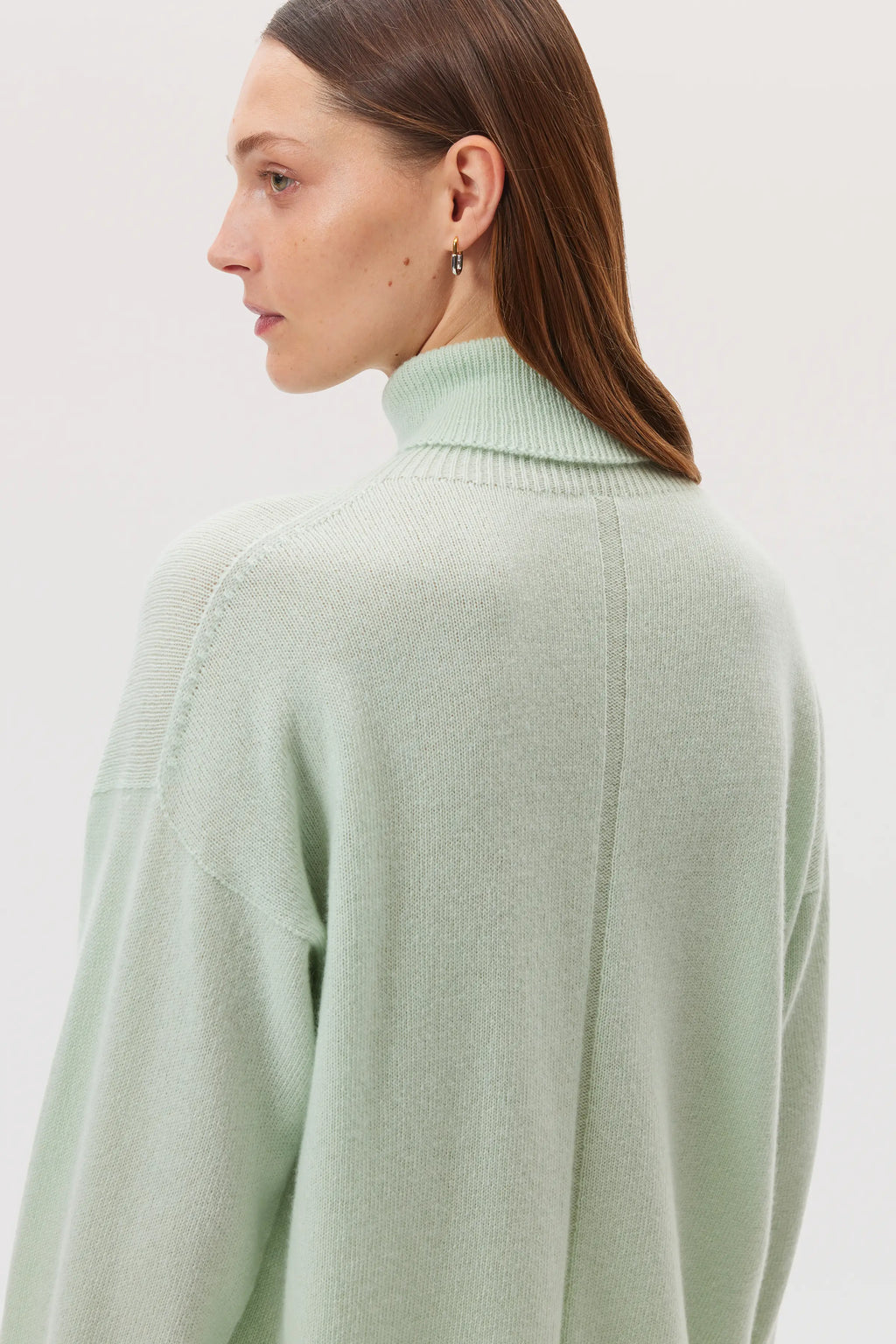 Gauzy Cashmere Roll Neck