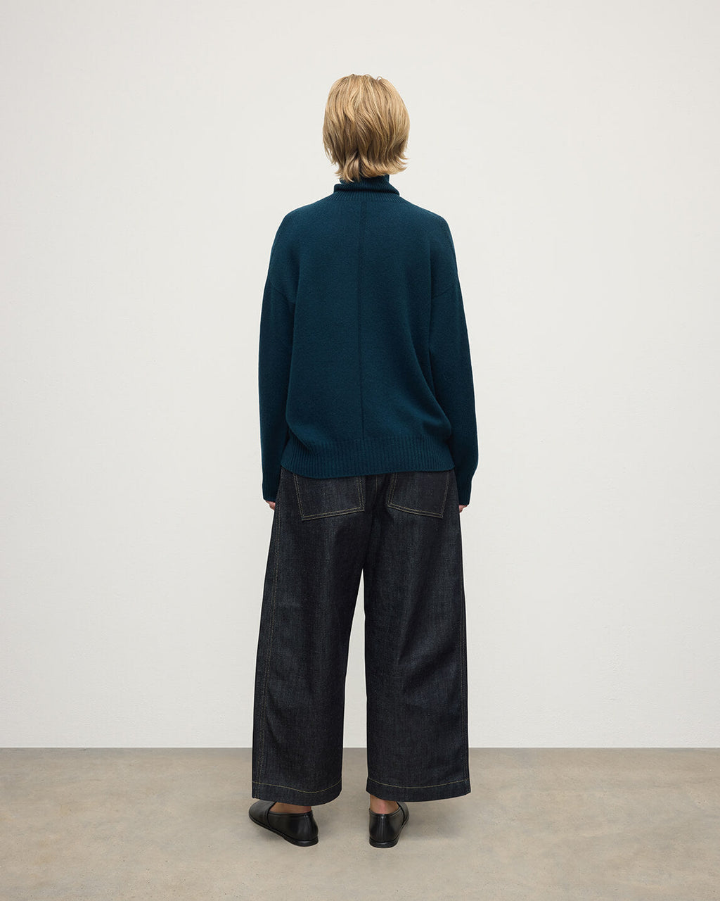 Gauzy Cashmere Dark Green Roll Neck Jumper