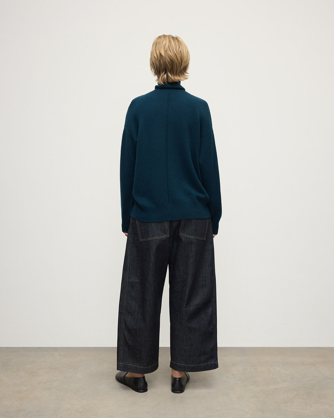 Gauzy Cashmere Dark Green Roll Neck Jumper