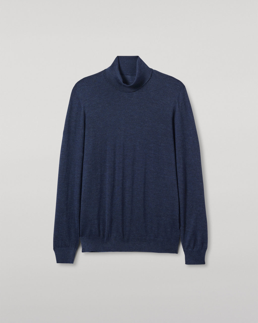 Fin Navy Cashmere Roll Neck Jumper