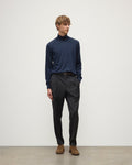 Fin Navy Cashmere Roll Neck Jumper