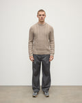 Aran Cable Light Brown Cashmere Jumper