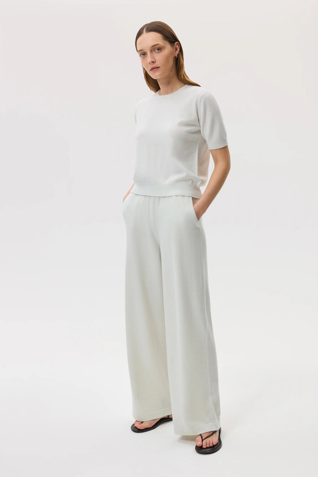 Classic Cashmere White T-Shirt