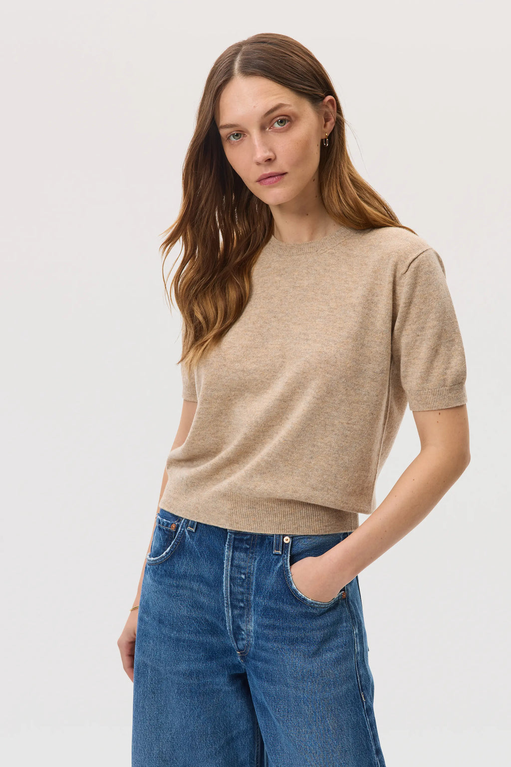 Classic Cashmere Natural T-Shirt