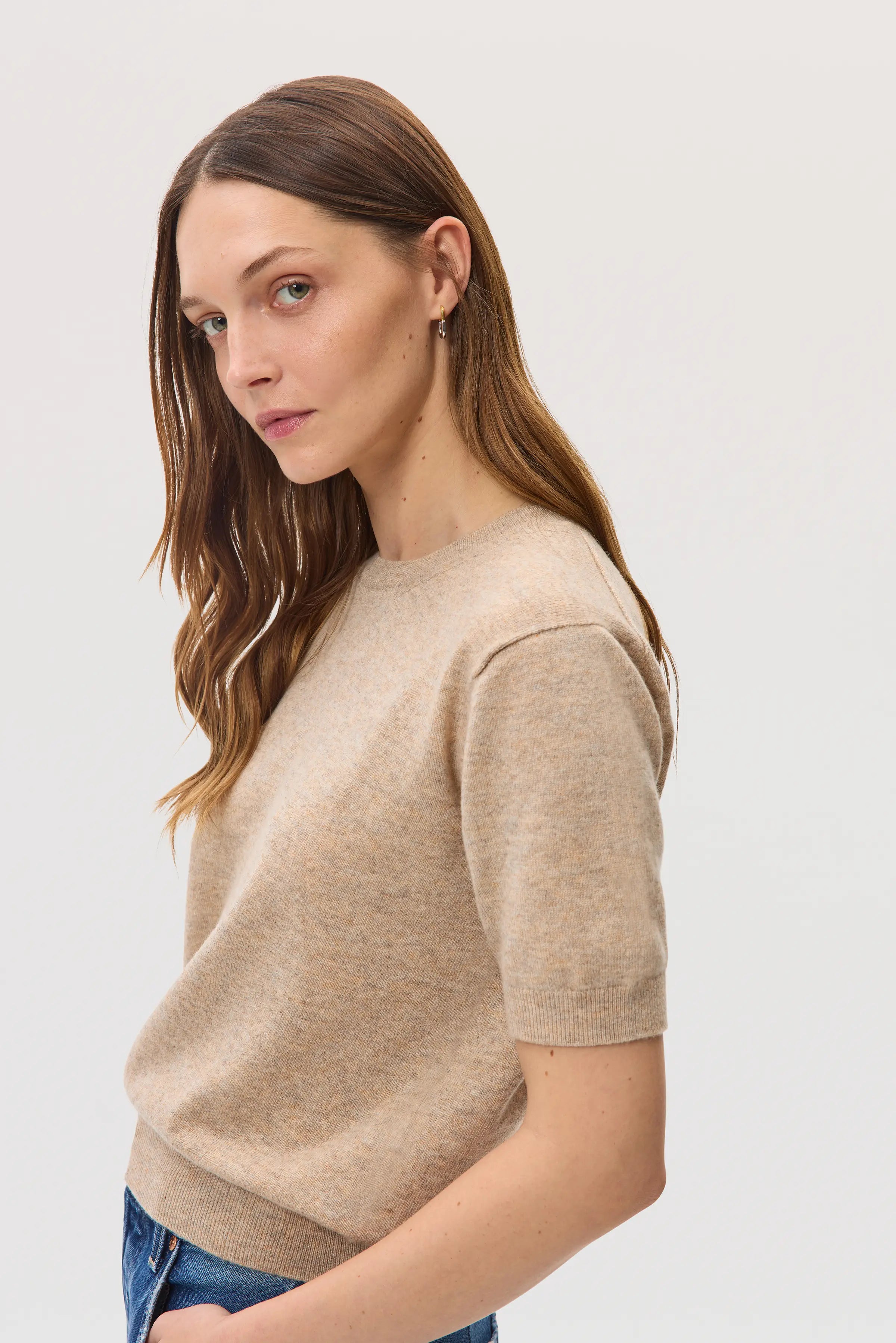 Classic Cashmere Natural T-Shirt