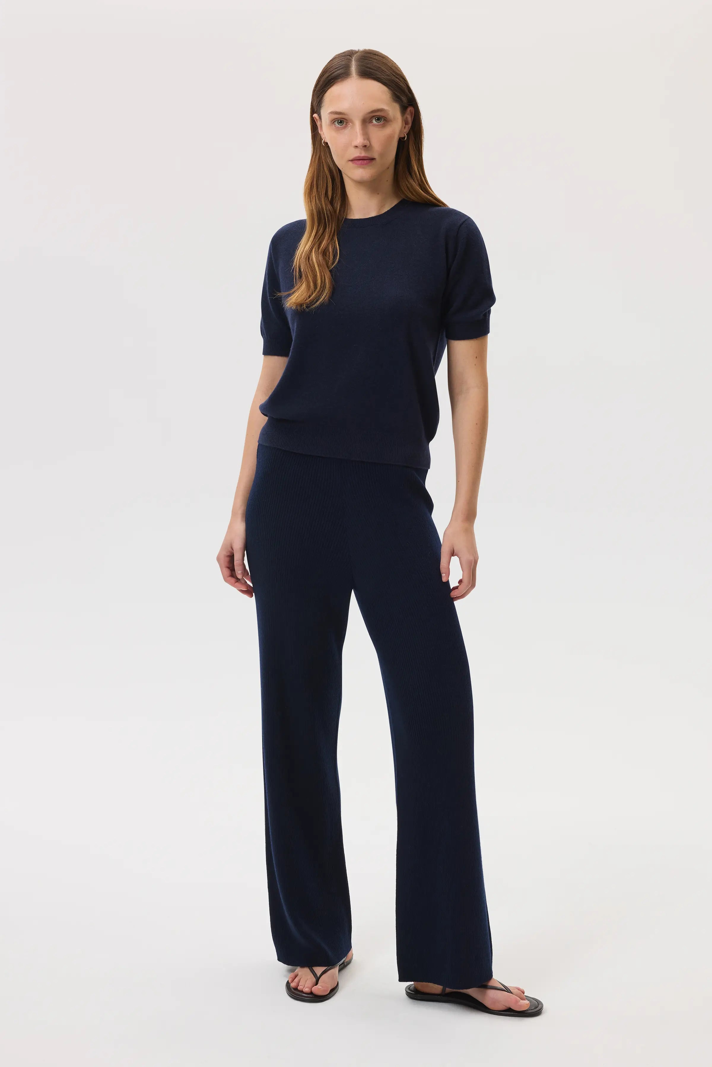 Classic Cashmere Navy T-Shirt