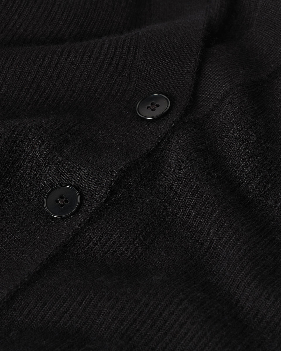 Superfine Cashmere Black Cardigan