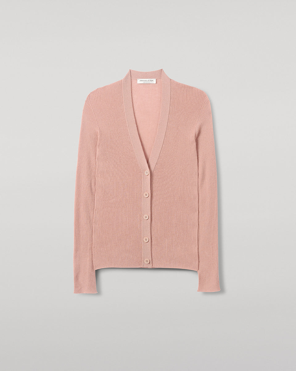 Superfine Cashmere Pink Cardigan