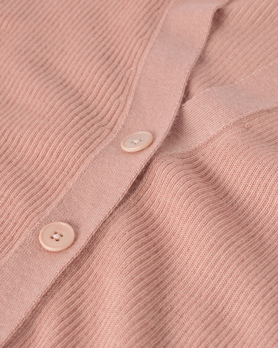 Superfine Cashmere Pink Cardigan