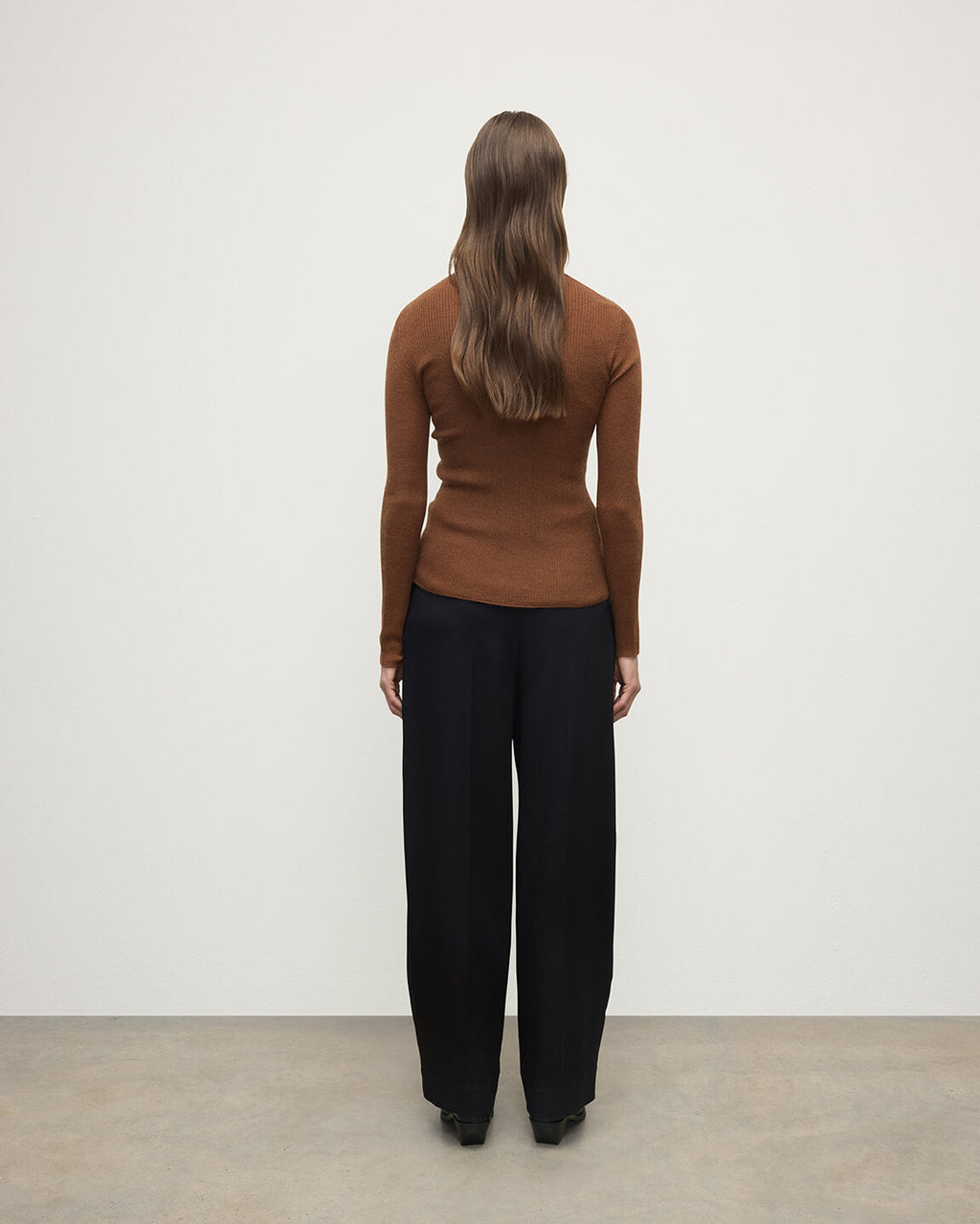Superfine Cashmere Dark Camel Cardigan