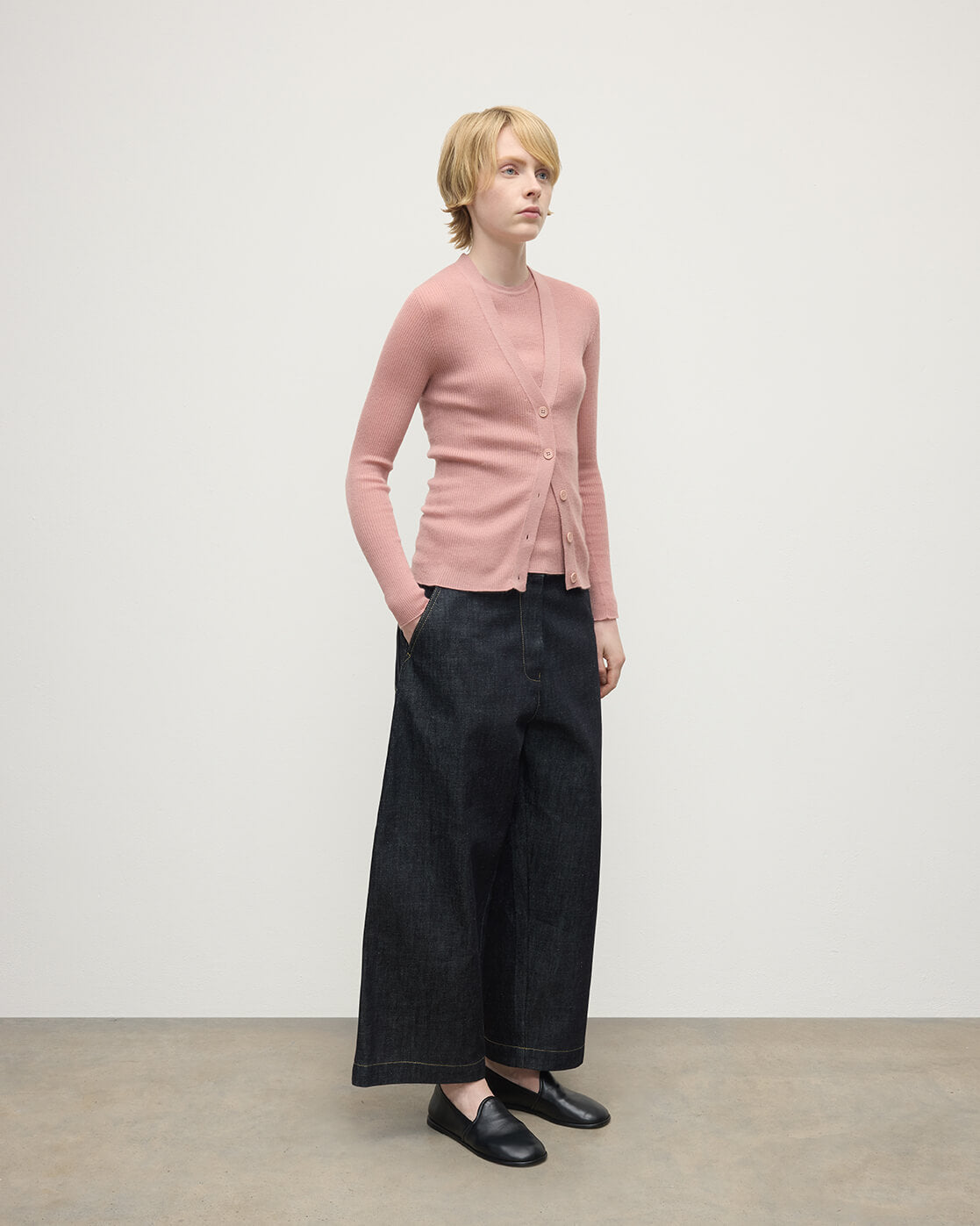 Superfine Cashmere Pink Cardigan