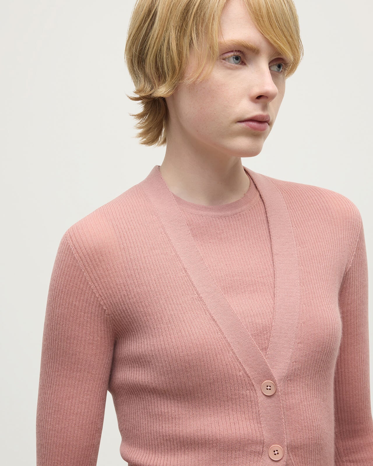 Superfine Cashmere Pink Cardigan