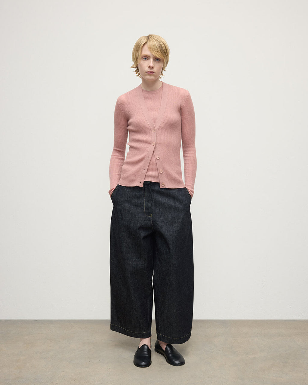 Superfine Cashmere Pink Cardigan