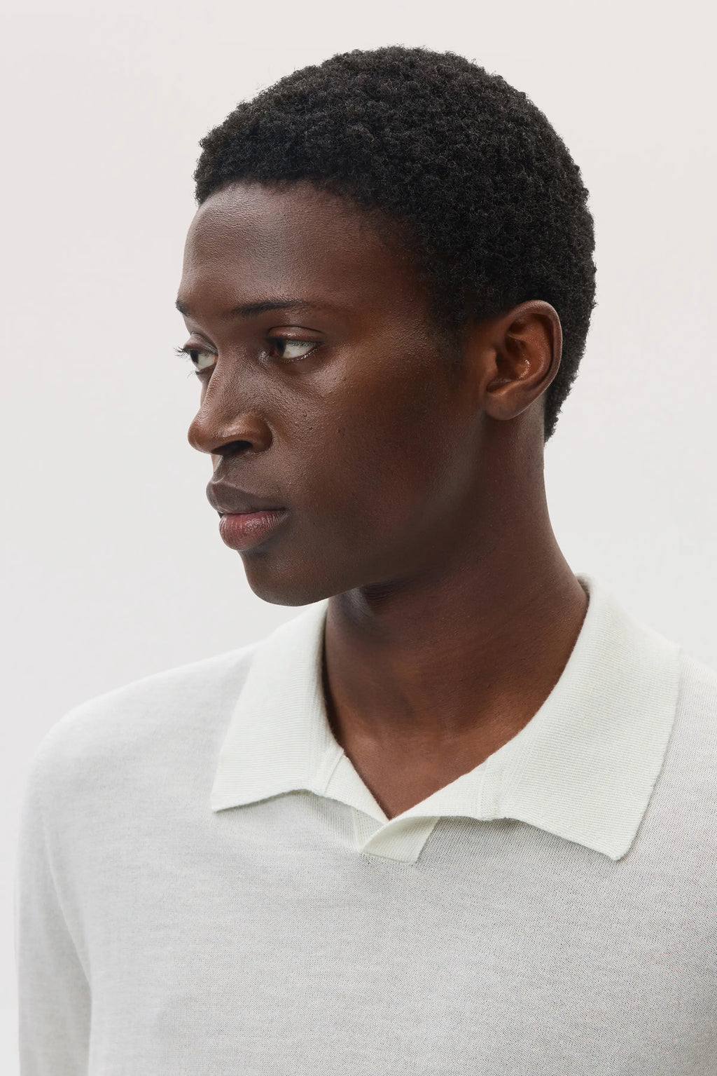 Superfine Cashmere White Polo Shirt