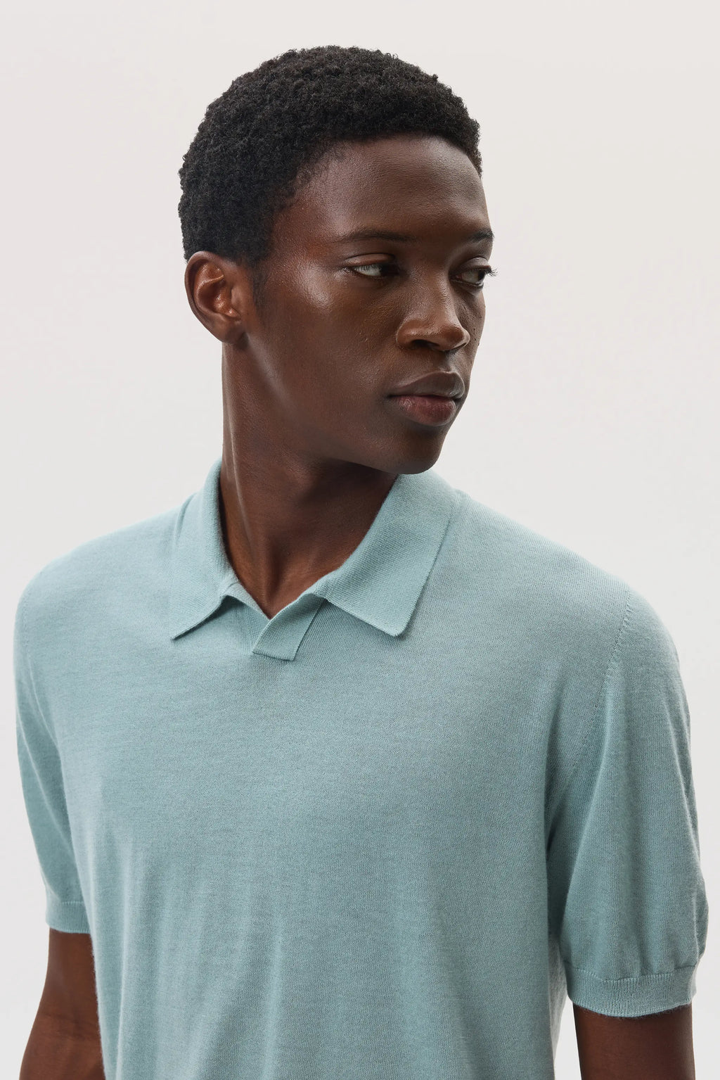 Superfine Cashmere Light Green Polo Shirt