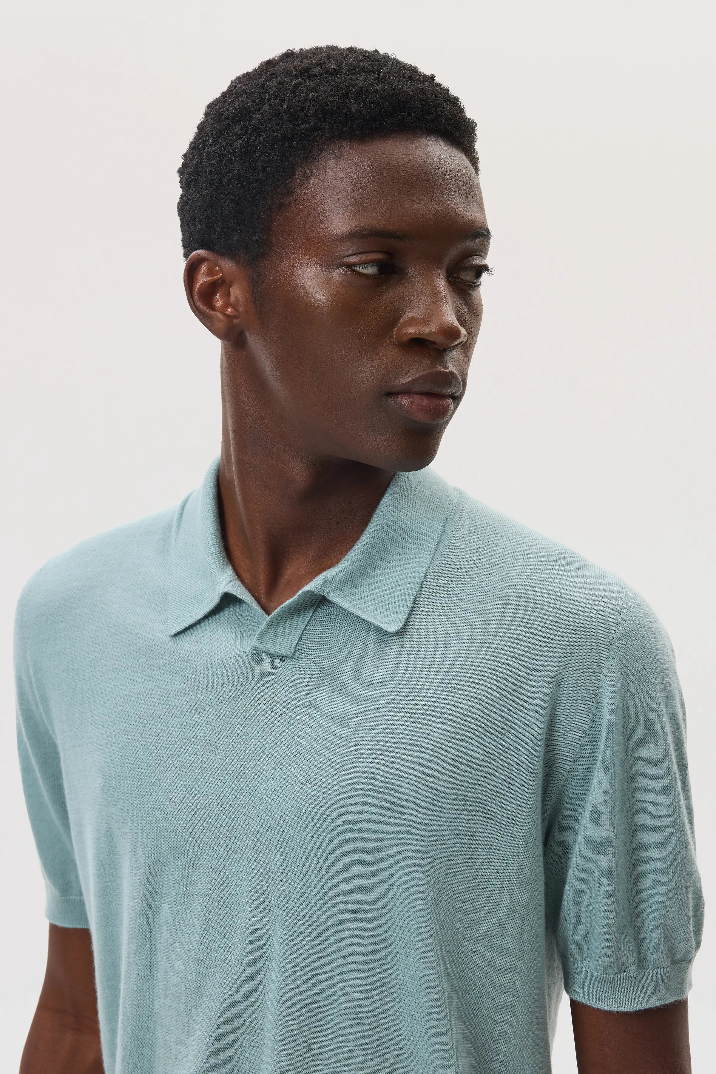 Superfine Cashmere Light Green Polo Shirt