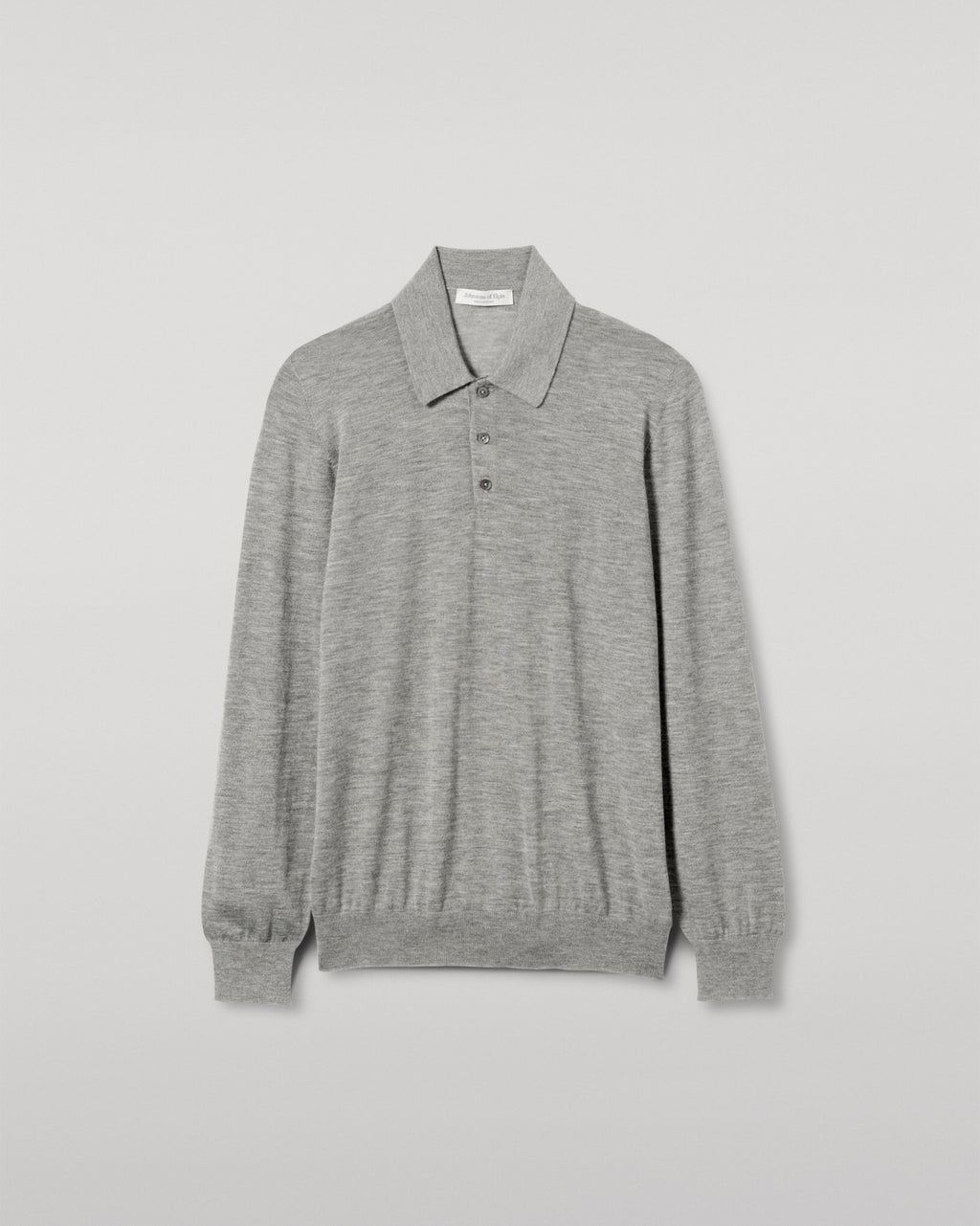 Fin Grey Superfine Cashmere Polo Shirt