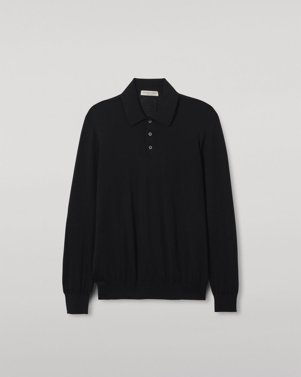 Fin Black Superfine Cashmere Polo Shirt