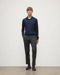 Fin Navy Superfine Cashmere Polo Shirt